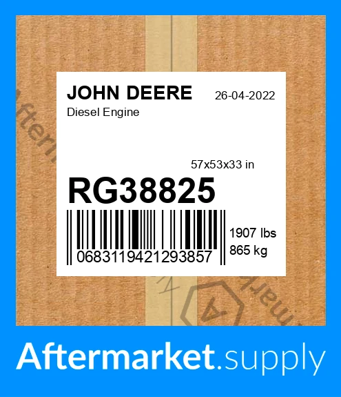 RG38825 - Diesel Engine fits JOHN DEERE