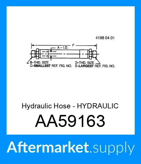 aa59163 - Hydraulic Hose Fab fits JOHN DEERE