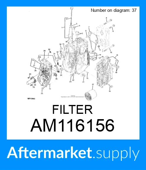 AM116156 - FILTER fits JOHN DEERE | Price: $9.35 to $190.94