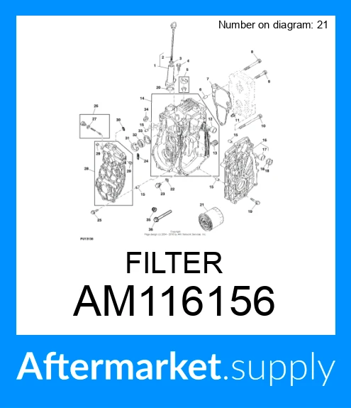 AM116156 - FILTER fits JOHN DEERE | Price: $9.35 to $190.94