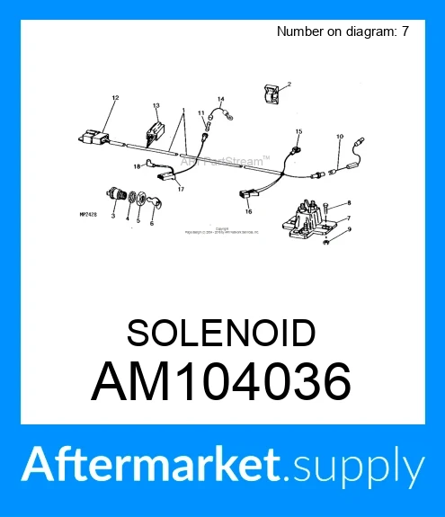 AM104036 - SOLENOID fits JOHN DEERE | Price: $11.99 to $47.52