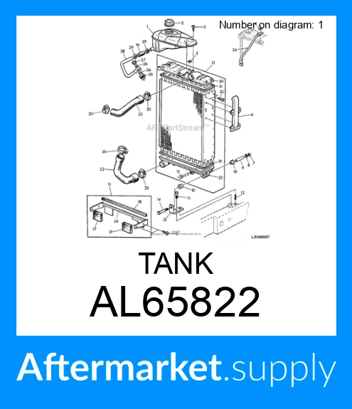AL65822 - TANK fits JOHN DEERE | Price: $559.91
