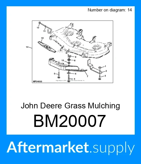 BM20007 John Deere Grass Mulching Attachment fits JOHN DEERE Price 207.59 to 207.59