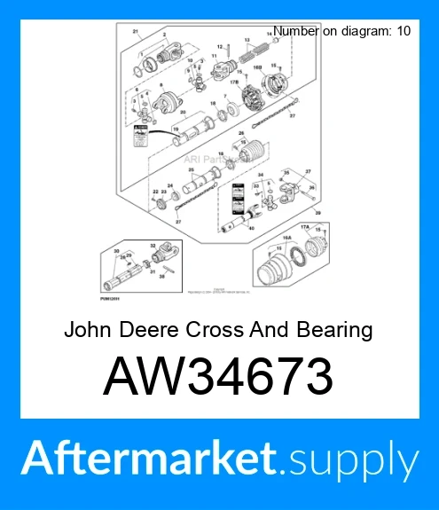 aw34673 - Cross And Bearing As fits JOHN DEERE | Price: $226.94