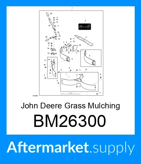 BM26300 John Deere Grass Mulching Attachment fits JOHN DEERE Price 406.6 to 406.6