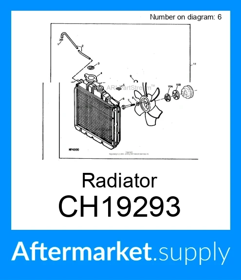 ch19293 - Radiator fits JOHN DEERE | Price: $117.00 to $949.87