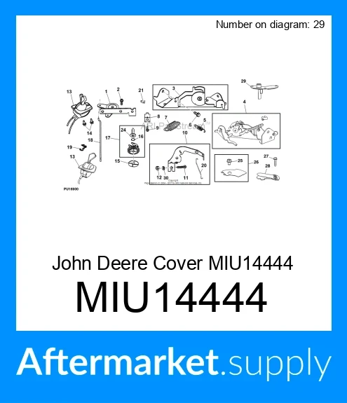 人気カラーの COVER - MIU14444 fits DEERE JOHN その他