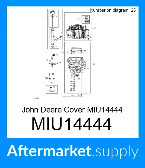 MIU14444 - COVER fits JOHN DEERE