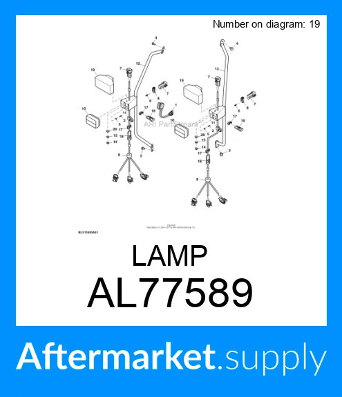 AL77589 - LAMP fits JOHN DEERE | Price: $146.86 to $185.09