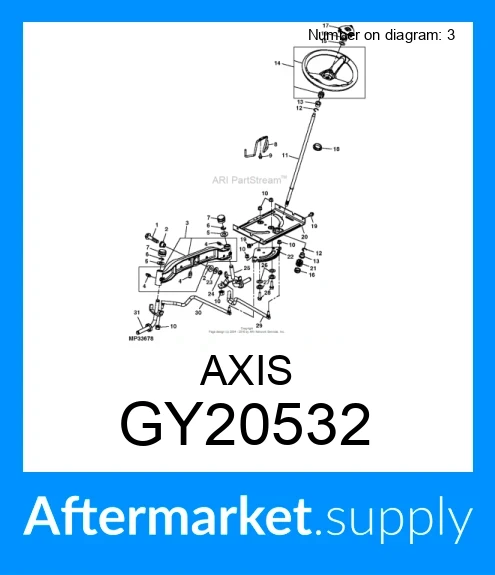 GY20532 - AXIS fits JOHN DEERE | Price: $25.00 to $229.99