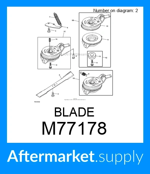M77178 BLADE fits JOHN DEERE