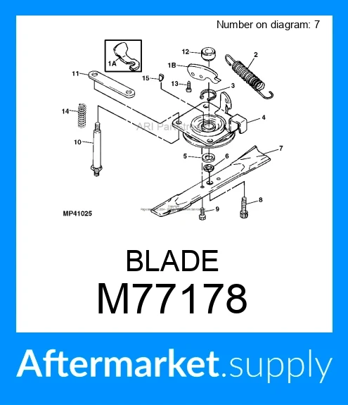 M77178 BLADE fits JOHN DEERE