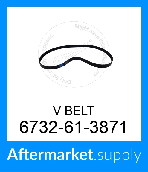 6732-61-3871 - RIBBED BELT fits KOMATSU | Price: $30.46 to $91.30